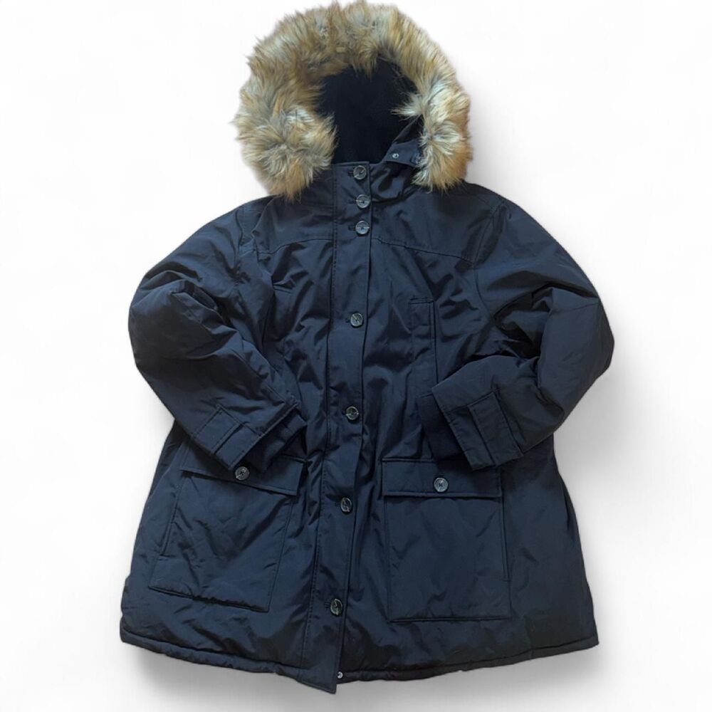 Woman-within Women's Black and Navy Coat